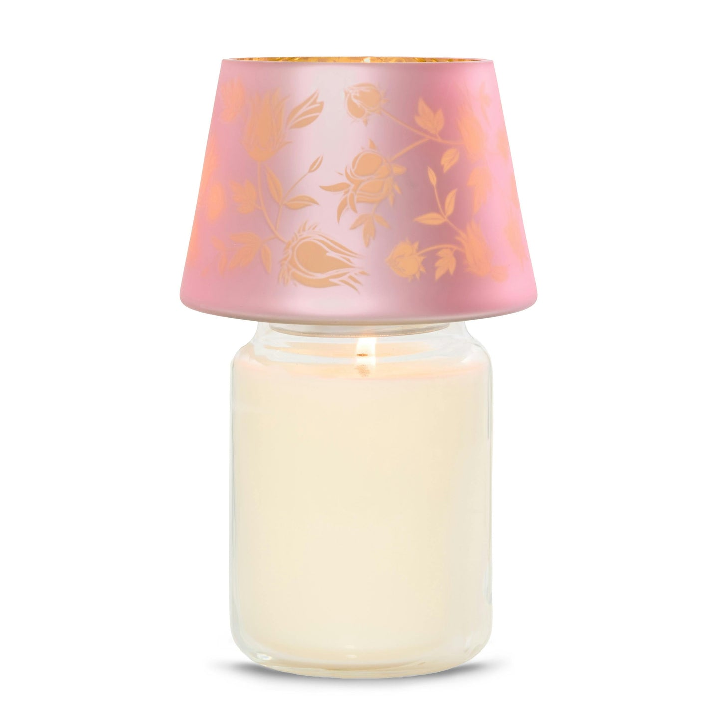 Roselle Etched Jar Candle Shade Jar Candle Shades